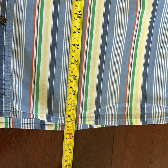 Publish Short sleeves Button Up Blue Yellow Stripes
100% Colton Size XL - Picture 5 of 9